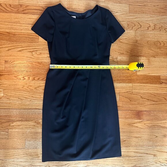 Armani Short Sleeve, Black, Wool, Sheath Midi Dress, size 6 - Picture 3 of 12